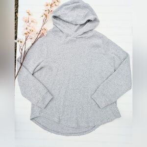 Loft Gray Soft Boucle Hooded Sweater